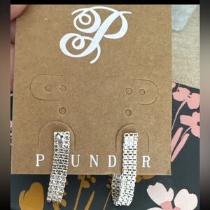 Plunder Fashion Jewelry Silver Zipper Chain Drop Dangle Earrings